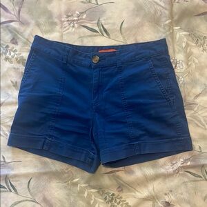 Joe Fresh Women's Blue Cotton Bermuda Shorts